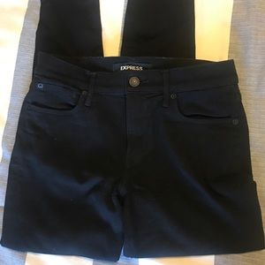 Express Black Mid-Rise Jeans